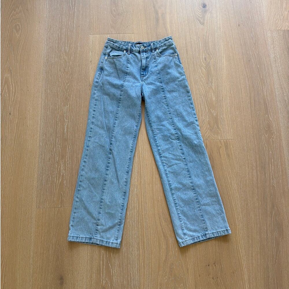 White Fox Jeans Straight Leg Size M Light Blue